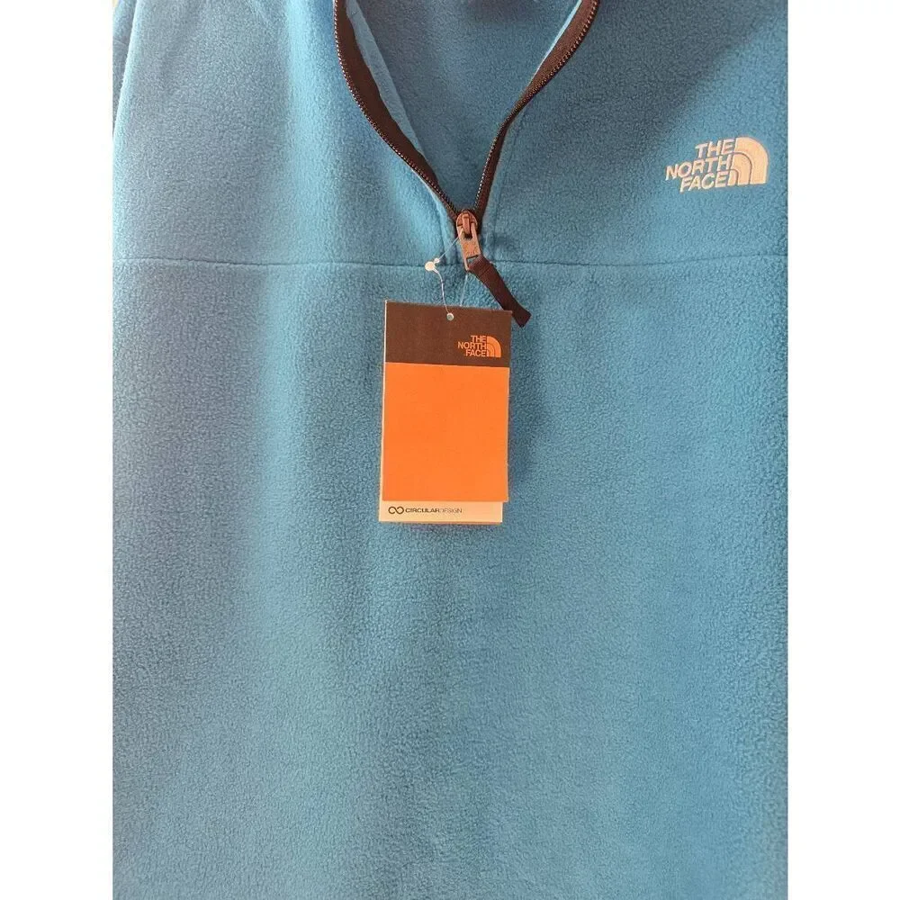 The North Face Leo Sweater 1/4 Zip Pullover Fleece Jacket Blue Men’s Large